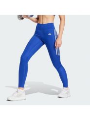 Adidas Legginsy sportowe "Optime Essentials" w kolorze niebieskim rozmiar: L. Niebieskie legginsy Adidas, l, bez wzorów, z materiału, z podwyższonym stanem, outdoorowe. Za 124.11 zł.