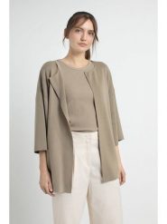 Josephine & Co Kardigan "Jasmijn" w kolorze oliwkowym rozmiar: XL. Brązowe kardigany Josephine & Co, xl, bez wzorów, z wełny. Za 195.99 zł.
