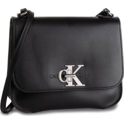 Torebka CALVIN KLEIN JEANS - Ckj Monogram Hw Med Flap K60K605786 BDS. Czarne listonoszki Calvin Klein Jeans, bez wzorów, z jeansu, bez dodatków. Za 649.00 zł.