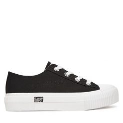 Trampki Lee. Czarne trampki Lee, bez wzorów, bez zapięcia. Za 129.99 zł.