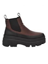 UGG Skórzane sztyblety "Brisbane" w kolorze brązowym rozmiar: 39. Brązowe botki UGG, bez zapięcia. Za 726.48 zł.
