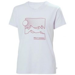 Koszulka damska Helly Hansen Skog Graphic. Fioletowe bluzki Helly Hansen, bez wzorów, casualowe, bez kołnierzyka, bez ramiączek. Za 281.50 zł.
