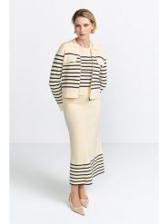 Rich & Royal Kardigan w kolorze beżowo-czarnym rozmiar: XL. Brązowe kardigany Rich & Royal, xl, bez wzorów. Za 254.14 zł.