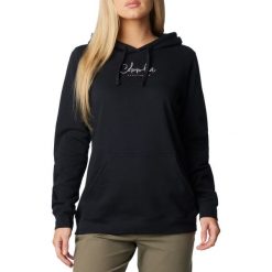 Bluza dresowa sportowa damska Trek Graphic Treatment Hoodie. Czarne bluzy Columbia, l, bez wzorów, z bawełny, bez kaptura. Za 199.99 zł.