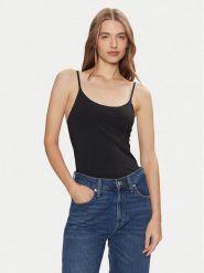 LAUREN RALPH LAUREN Top 4L0186 Czarny Slim Fit. Czarne topy Lauren Ralph Lauren, l, bez wzorów, z syntetyku, bez kołnierzyka, bez ramiączek. Za 139.99 zł.