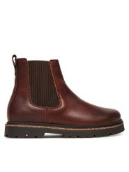 Birkenstock Sztyblety Highwood 1025782 Brązowy. Brązowe botki Birkenstock, bez wzorów, ze skóry, bez obcasa, na płaskiej podeszwie, bez zapięcia. Za 899.99 zł.