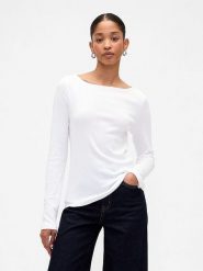 GAP Koszulka w kolorze białym rozmiar: XL. Białe bluzki GAP, xl, bez wzorów, bez kołnierzyka, bez ramiączek. Za 66.00 zł.