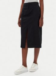 Calvin Klein Jeans Spódnica midi J20J225327 Czarny Regular Fit. Czarne spódnice Calvin Klein Jeans, s, bez wzorów, z bawełny, midi. Za 259.99 zł.