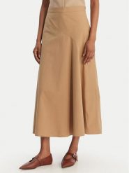 Weekend Max Mara Spódnica trapezowa Zattera 2615101042 Beżowy Regular Fit. Brązowe spódnice Weekend Max Mara, bez wzorów, z bawełny, trapezowe. Za 1,209.00 zł.
