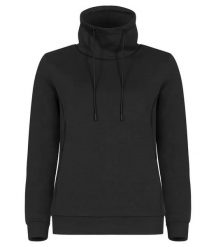 Clique Hobart Women bluza damska ze stójką z tkaniny air-layer. Czarne bluzy CLIQUE, m, bez wzorów, z elastanu, bez kaptura. Za 188.33 zł.