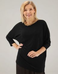 Luźna bluzka. Bluzki Unisono, l, bez wzorów, z tkaniny, bez kołnierzyka, bez ramiączek. Za 129.00 zł.