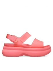 Crocs Sandały Soho Sandal 212651 Różowy. Czerwone sandały Crocs, bez wzorów, z tworzywa sztucznego, bez obcasa, na płaskiej podeszwie, bez zapięcia. Za 249.99 zł.
