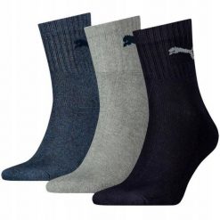 Skarpety Z Logo Dla Dorosłych Unisex (zestaw 3 Sztuk). Czarne skarpety Puma, bez wzorów. Za 60.99 zł.