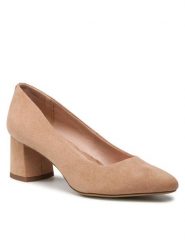 Jenny Fairy Półbuty WYL2928-1 Beżowy. Brązowe czółenka Jenny Fairy, bez wzorów, z materiału, bez obcasa, na obcasie, bez zapięcia. Za 58.99 zł.