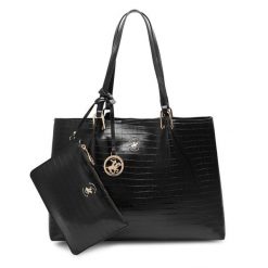 Torebka Beverly Hills Polo Club. Czarne torebki klasyczne Beverly Hills Polo Club, bez wzorów, bez dodatków. Za 229.99 zł.