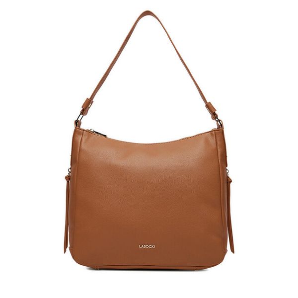 Torebka Lasocki. Brązowe torebki klasyczne Lasocki, bez wzorów, bez dodatków. Za 189.99 zł.