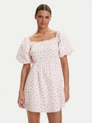 Roxy Sukienka letnia W126-RXLDS-1030-01P Biały Regular Fit. Białe sukienki Roxy, na lato, l, bez wzorów, z bawełny, bez kołnierzyka, bez ramiączek. Za 129.99 zł.