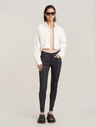 G-Star Dżinsy "Lhana " - Skinny fit - w kolorze czarnym rozmiar: W27/L32. Czarne jeansy G-Star, l, z aplikacjami, z podwyższonym stanem. Za 171.68 zł.