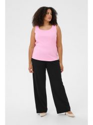 KAFFE curve Spodnie w kolorze czarnym rozmiar: L. Czarne spodnie materiałowe KAFFE curve, l, bez wzorów, z materiału, z podwyższonym stanem. Za 113.99 zł.