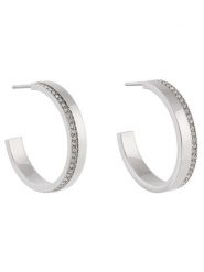 Calvin Klein Kolczyki 35000163 Srebrny. Szare kolczyki Calvin Klein, metalowe. Za 259.99 zł.