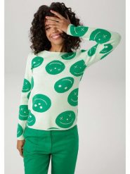 Aniston Sweter w kolorze zielonym rozmiar: 36. Zielone swetry Aniston, bez wzorów, bez ramiączek. Za 57.20 zł.