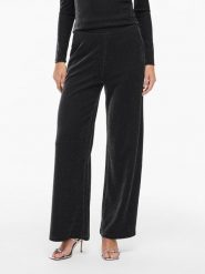 Vila Spodnie "Vielenias" w kolorze czarnym rozmiar: L. Czarne spodnie materiałowe Vila, na co dzień, l, bez wzorów, z materiału. Za 83.03 zł.