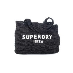 Damska torba na ramię Superdry Raffia City. Czarne torby na ramię Superdry, z aplikacjami, z materiału, klasyczne, na ramię, bez dodatków. Za 319.00 zł.