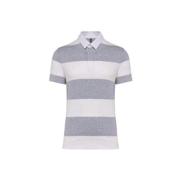 Koszulka polo w paski Kariban. Szare bluzki KARIBAN, bez wzorów, bez kołnierzyka, bez ramiączek. Za 181.50 zł.