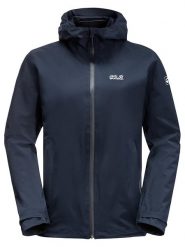 Jack Wolfskin Kurtka przeciwdeszczowa "Pack & Go" w kolorze granatowym rozmiar: XS. Niebieskie kurtki sportowe Jack Wolfskin, xs, bez wzorów, bez kaptura, outdoorowe. Za 310.38 zł.
