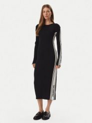 KARL LAGERFELD Sukienka codzienna B4W13053 Czarny Slim Fit. Czarne sukienki KARL LAGERFELD, na co dzień, m, bez wzorów, z wiskozy, bez kołnierzyka, bez ramiączek, proste. Za 1,099.00 zł.