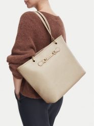 MEXX Torebka EO-MEXX-L-026-10 Beżowy. Brązowe shopper Mexx, bez wzorów, ze skóry, bez dodatków. Za 229.99 zł.