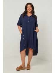 Curvy Lady Sukienka w kolorze granatowym rozmiar: 40/42. Niebieskie sukienki Curvy Lady, bez wzorów, klasyczne, bez kołnierzyka, bez ramiączek, midi. Za 123.25 zł.