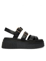 Clarks Sandały Evamar Strap 26185888 Czarny. Czarne sandały Clarks, bez wzorów, ze skóry, bez obcasa, na płaskiej podeszwie, bez zapięcia. Za 519.99 zł.