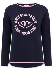 Zwillingsherz Sweter "Love and Happiness" w kolorze granatowym rozmiar: S. Niebieskie swetry Zwillingsherz, s, bez wzorów, z kaszmiru, bez ramiączek. Za 195.95 zł.