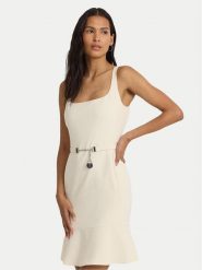 Lauren Ralph Lauren Sukienka letnia 250933462003 Écru Slim Fit. Sukienki Lauren Ralph Lauren, na lato, bez wzorów, z syntetyku, bez kołnierzyka, bez ramiączek. Za 979.99 zł.