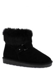 NICEBAY Skórzane botki zimowe "Hyle" w kolorze czarnym rozmiar: 38. Czarne botki NICEBAY, na zimę, bez wzorów, z materiału, przed kostkę, bez obcasa, bez zapięcia. Za 217.99 zł.