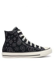 Converse Trampki Chuck Taylor All Star Paisley Pop A19184C Czarny. Czarne trampki Converse, bez wzorów, z materiału, bez zapięcia. Za 379.99 zł.