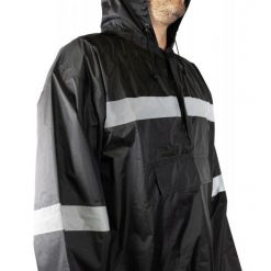 Ponczo o wysokiej widoczności z certyfikatem CE R Flect Waterproof. Białe kurtki sportowe R'FLECT, l, bez wzorów, bez kaptura, rowerowe. Za 242.63 zł.