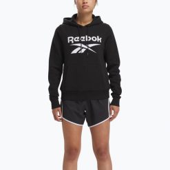 Bluza damska Reebok Identity Big Logo Fleece. Czarne bluzy sportowe Reebok, bez wzorów, bez kaptura. Za 179.99 zł.
