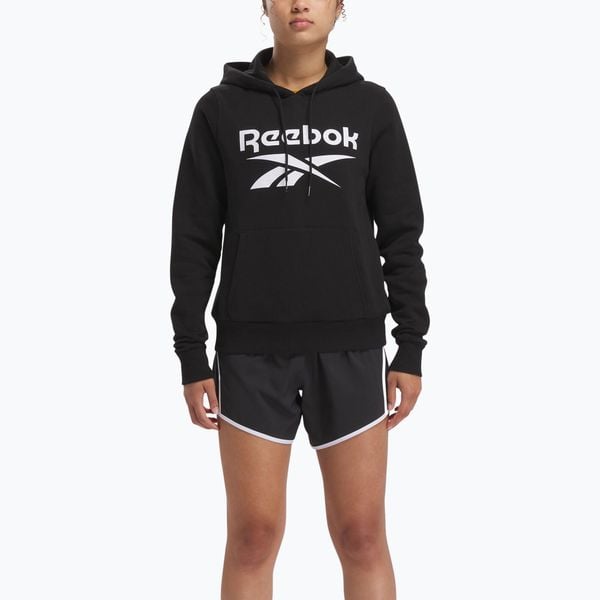 Bluza damska Reebok Identity Big Logo Fleece. Czarne bluzy Reebok, bez wzorów, bez kaptura. Za 189.99 zł.