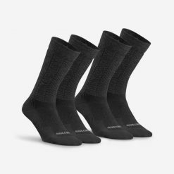 Skarpety turystyczne Quechua SH500 Mid. Czarne skarpety QUECHUA, bez wzorów, z elastanu. Za 69.99 zł.