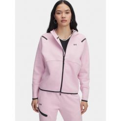 Bluza z kapturem damska Under Armour Unstoppable FZ. Czerwone bluzy Under Armour, m, bez wzorów, z kapturem. Za 579.00 zł.