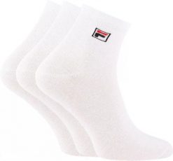 Skarpetki sportowe Fila 3-pak. Białe skarpety Fila, bez wzorów, z bawełny. Za 28.99 zł.