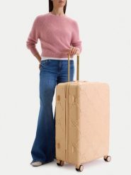 Nine West Walizka duża CEO-NW-L-006-09 BEIGE Różowy jasny. Czerwone walizki Nine West, bez wzorów, duże. Za 399.99 zł.