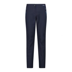 Spodnie damskie turystyczne CMP 30A1456. Niebieskie spodnie sportowe CMP, xs, bez wzorów, z softshellu, trekkingowe. W wyprzedaży za 314.99 zł.