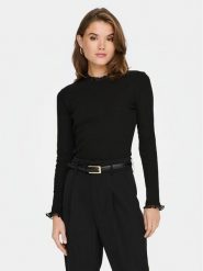 ONLY Bluzka Leslie 15277888 Czarny Regular Fit. Czarne bluzki Only, xs, bez wzorów, z bawełny, bez kołnierzyka, bez ramiączek. Za 129.99 zł.