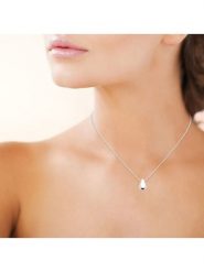 L'atelier précieux Srebrny naszyjnik z zawieszką - dł. 45 cm rozmiar: onesize. Szare naszyjniki l'Atelier precieux, srebrne. Za 219.60 zł.