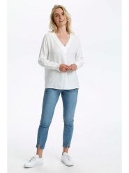 Cream Bluzka w kolorze białym rozmiar: 46. Białe bluzki Cream, bez wzorów, bez kołnierzyka, bez ramiączek. Za 129.95 zł.