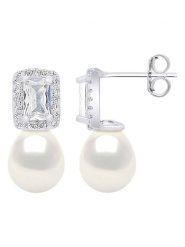Pearline Srebrne kolczyki-wkrętki z perłami rozmiar: onesize. Białe kolczyki Pearline, z cyrkonią, srebrne. Za 295.99 zł.