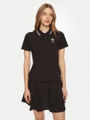 Guess Polo V5RP02 KCOK1 Granatowy Regular Fit. Niebieskie koszulki polo Guess, s, z aplikacjami, z bawełny, bez kołnierzyka, bez ramiączek. Za 129.99 zł.